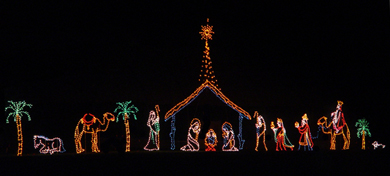 Nativity in lights