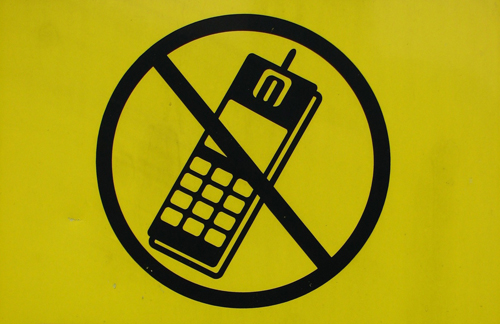 No mobile phones