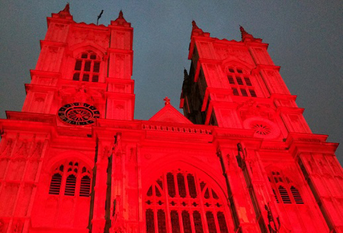 Westminster Abbey red