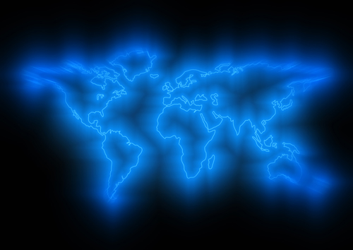 Glowing map