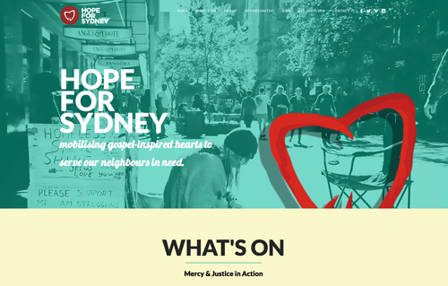 Hope for Sydney website