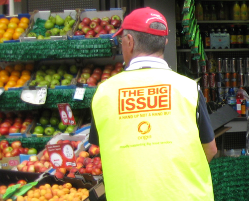 Big issue seller