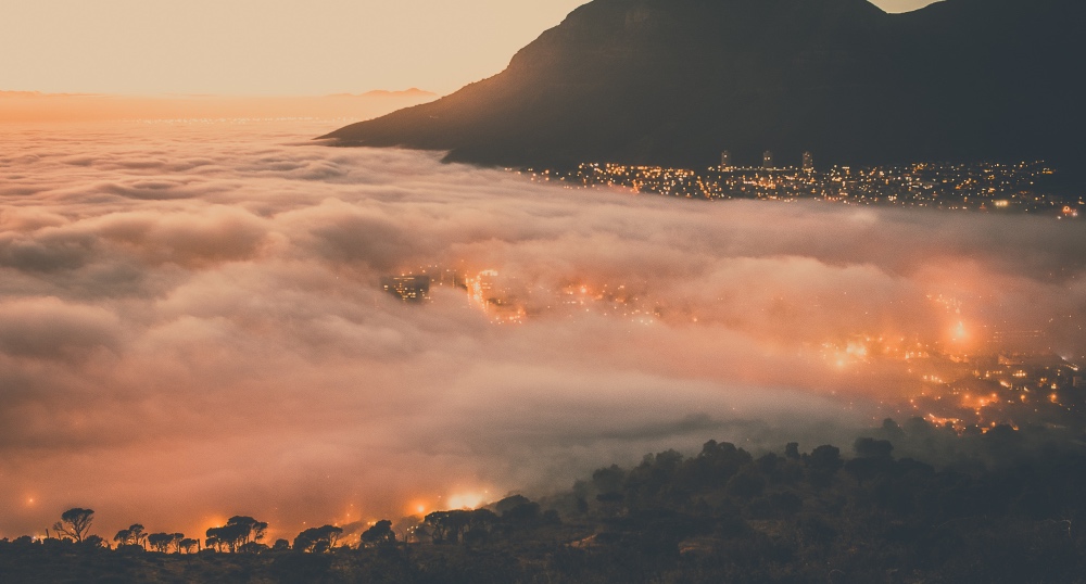 Cape Town in cloud