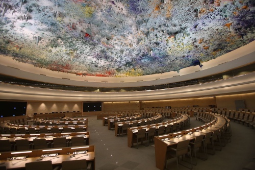 Meeting room at UN in Geneva