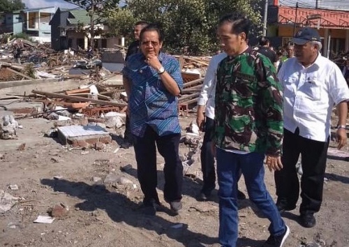 Joko Widodo visit quake scene