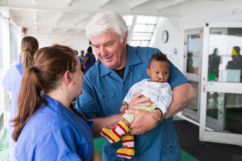 Mercy Ships Don Stephens with baby