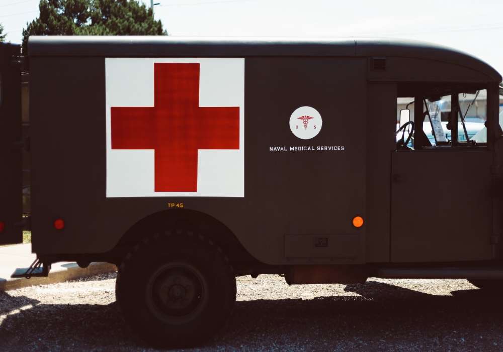 Red Cross on truck