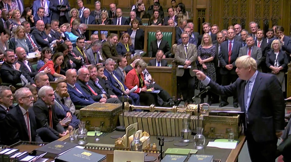 Boris Johnson speaks in Parliament