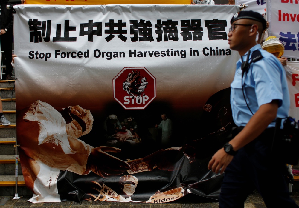 Organ harvesting protest Hong Kong
