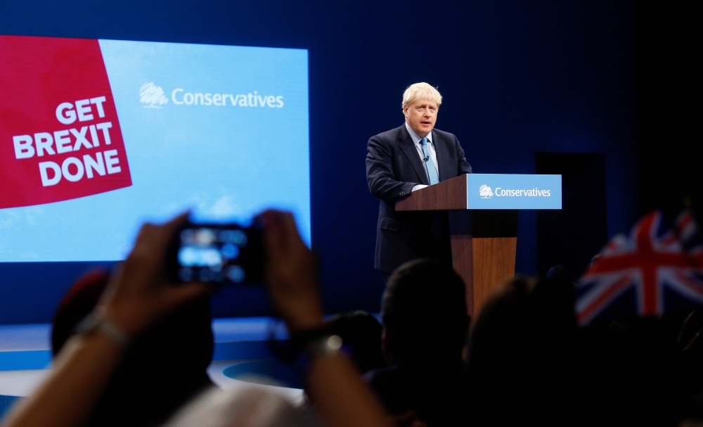 Boris Johnson at conference