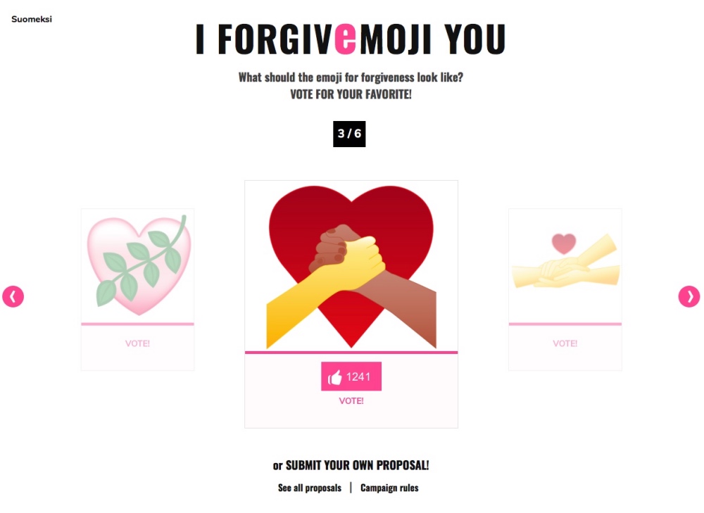 Forgiveness emoji proposals