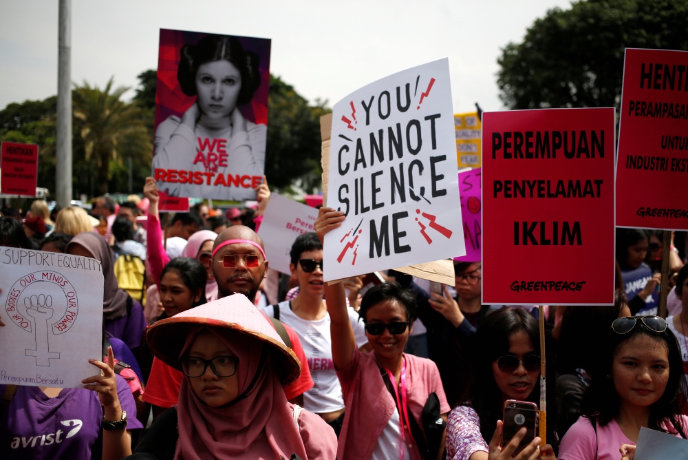 Indonesia women protest