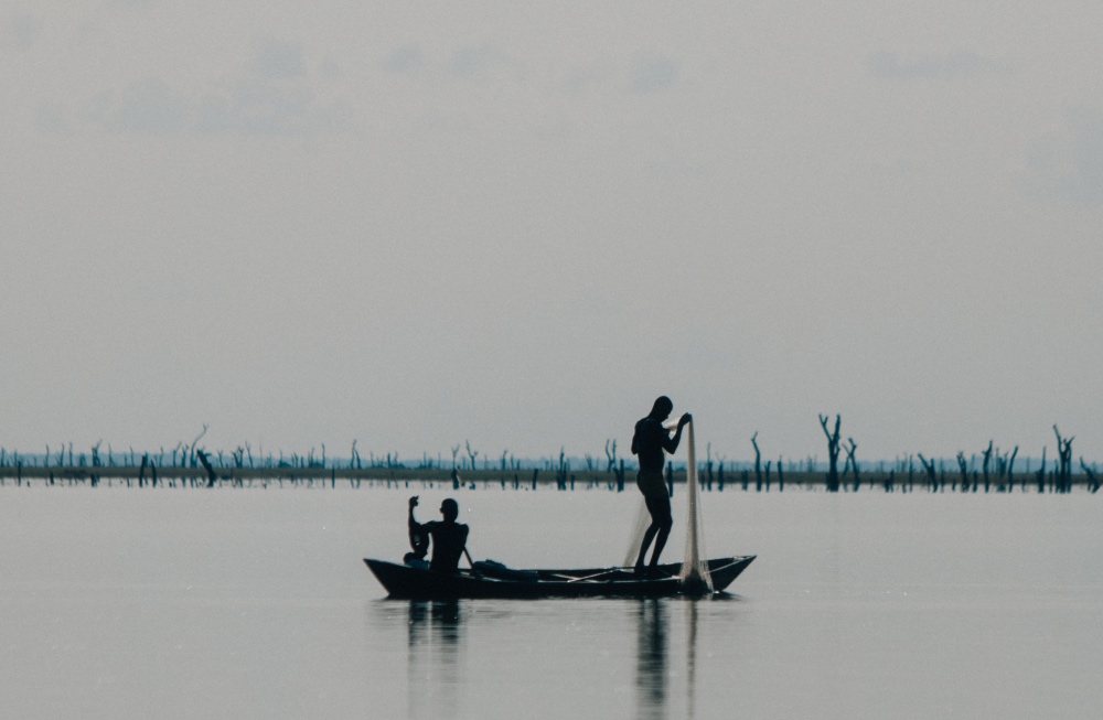 Fishing boat on Lake Volta