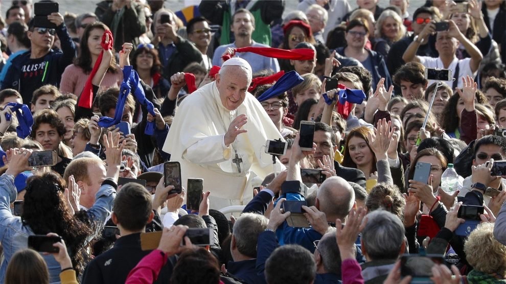 Pope arrives at general audience Nov 2019