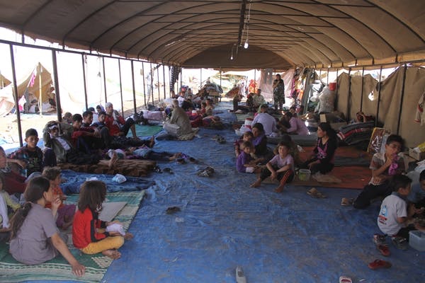 Yazidi refugee camp
