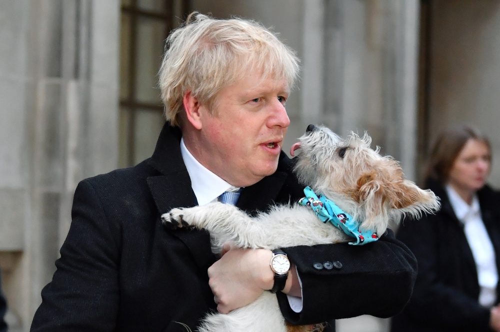 Boris Johnson and dog