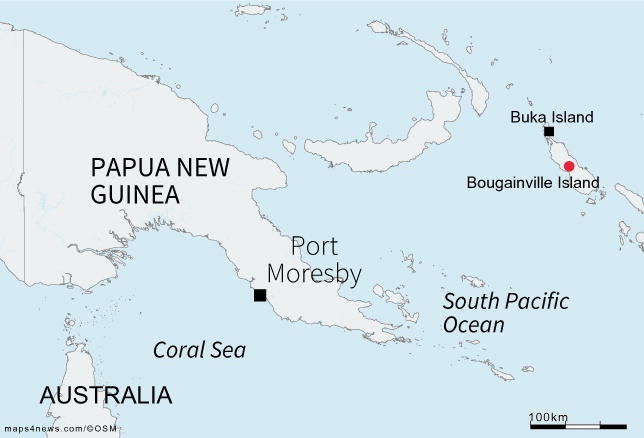 Bougainville map Fotor