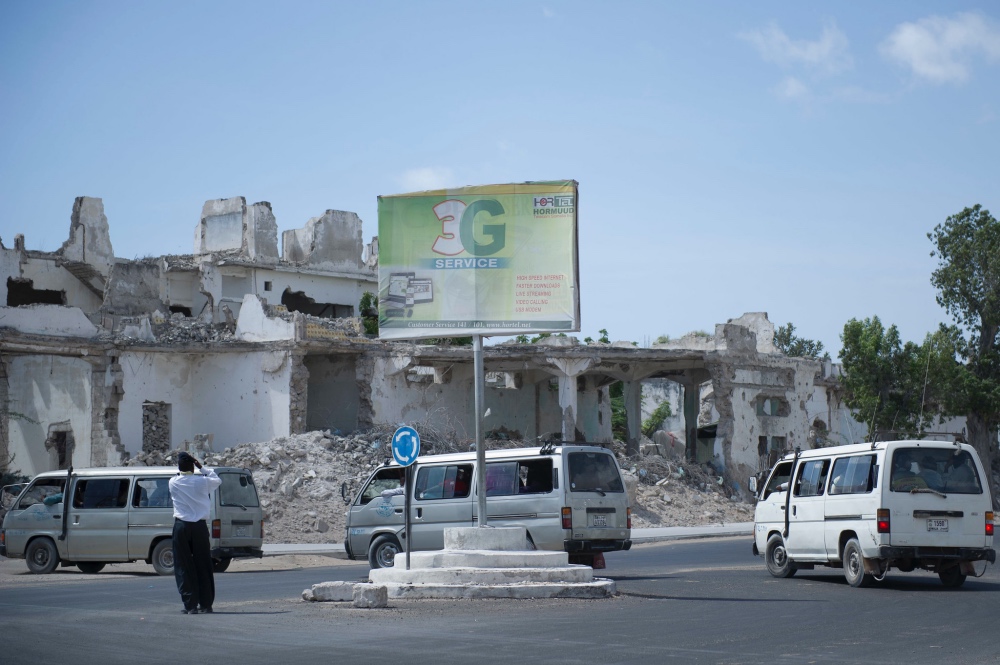 Mogadishu Mobile phone billboard