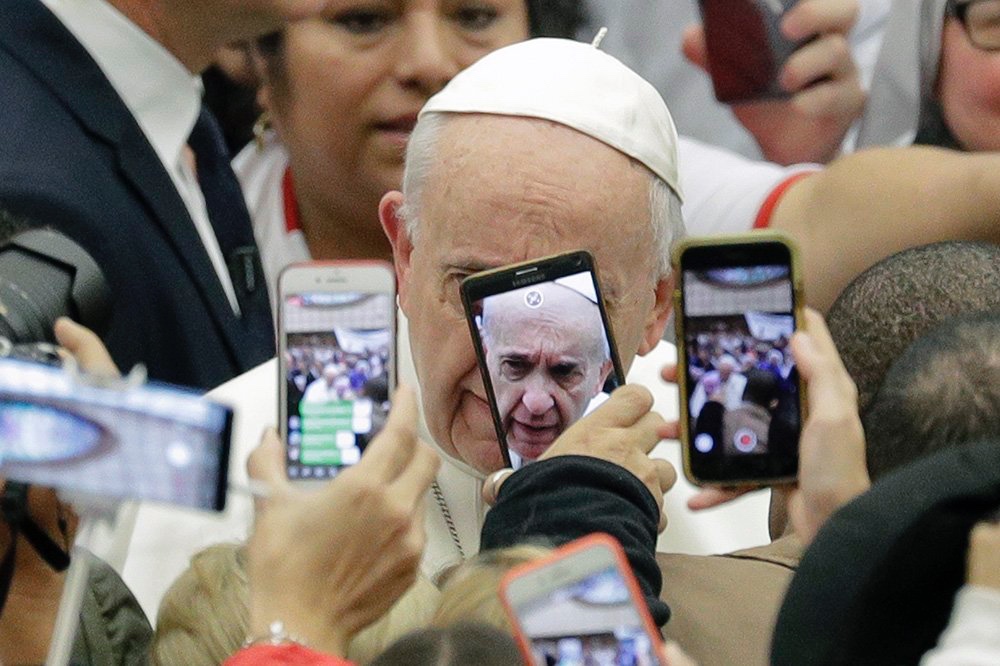 Pope Francis phones