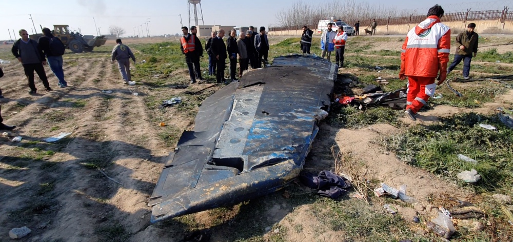 Iran crash debris