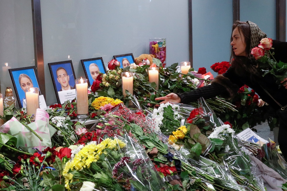 Iran plane crash mourners in Ukraine