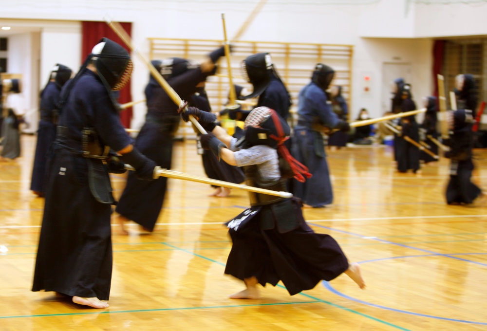 Kendo practice in Japan