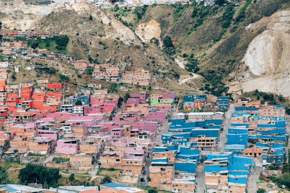 Bogota Colombia Hillside homes