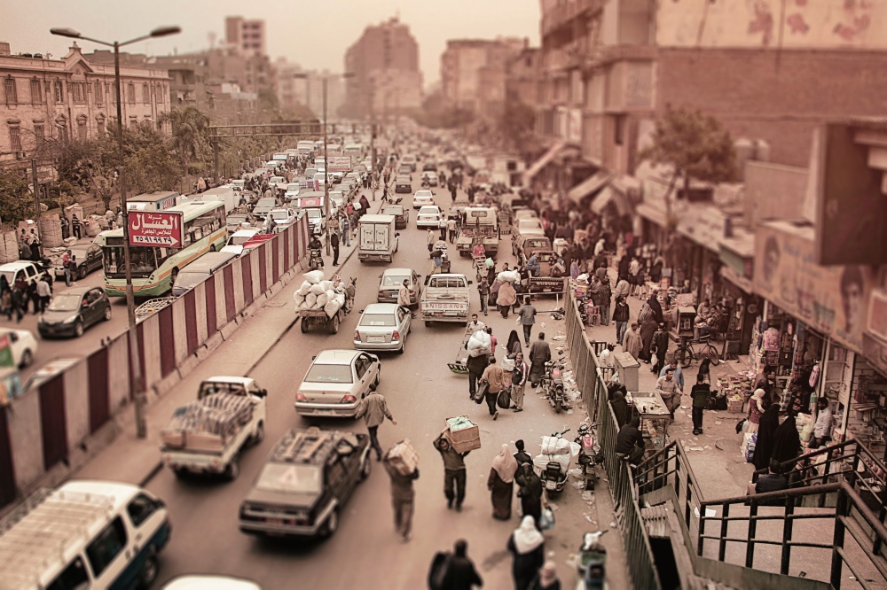 Cairo street scene Egypt