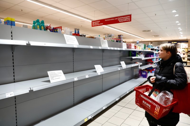 Coronavirus Empty shelves in Germany