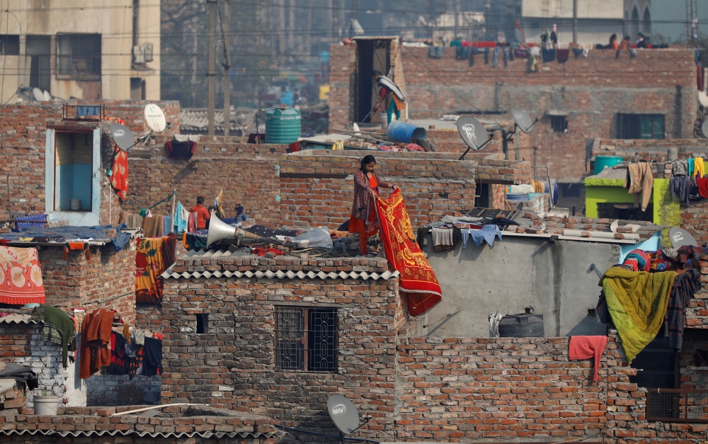 India New Delhi slum