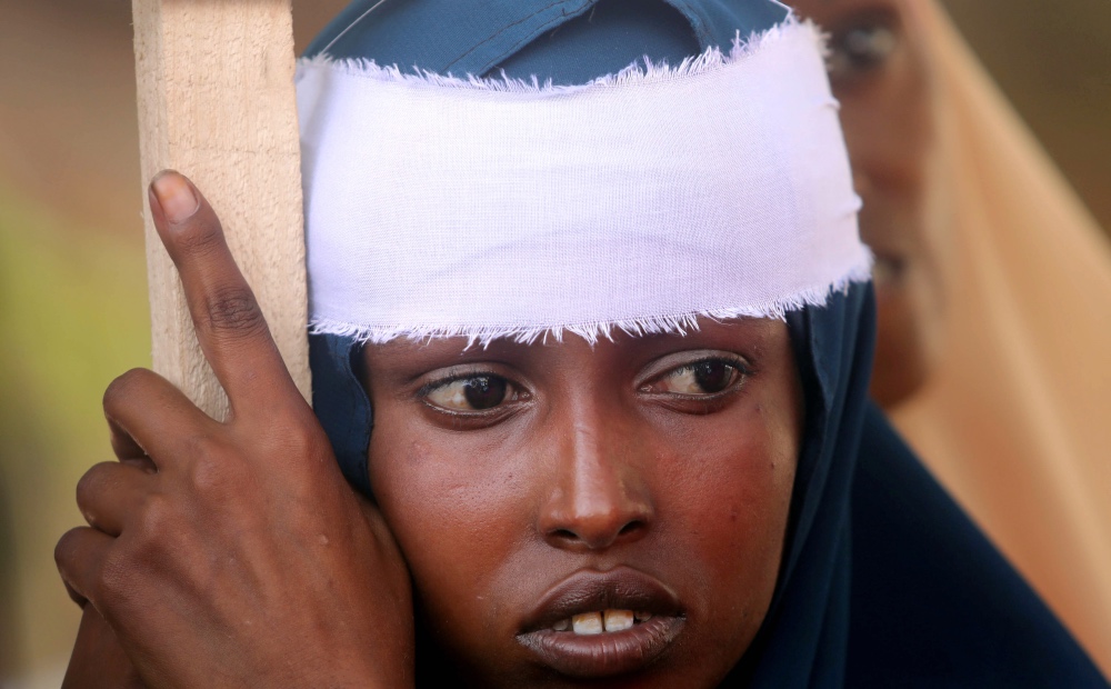 Somalia woman protestor