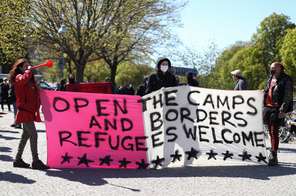 Germany asylum seekers protest