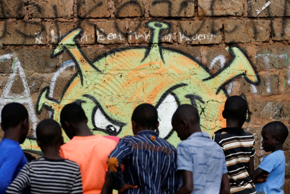 Coronavirus Kenya Graffiti