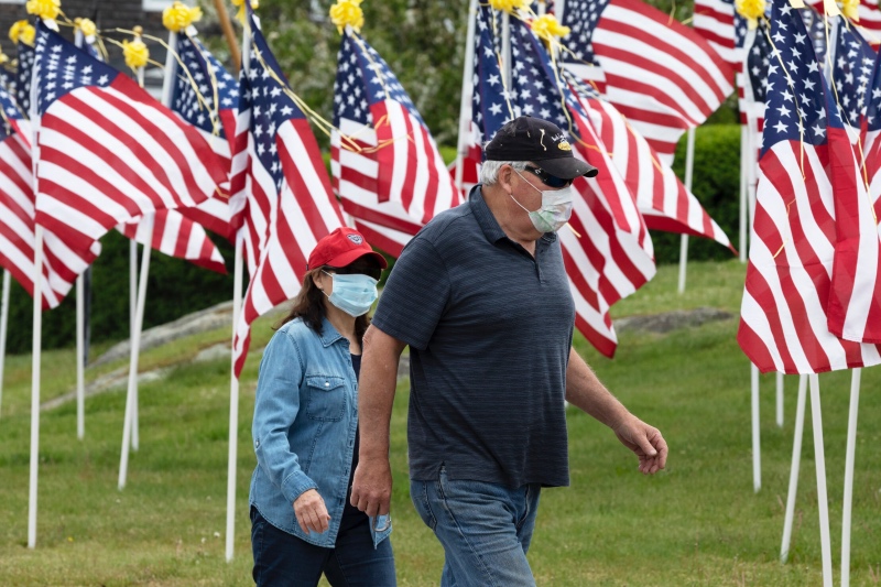Memorial Day flags Massachusetts