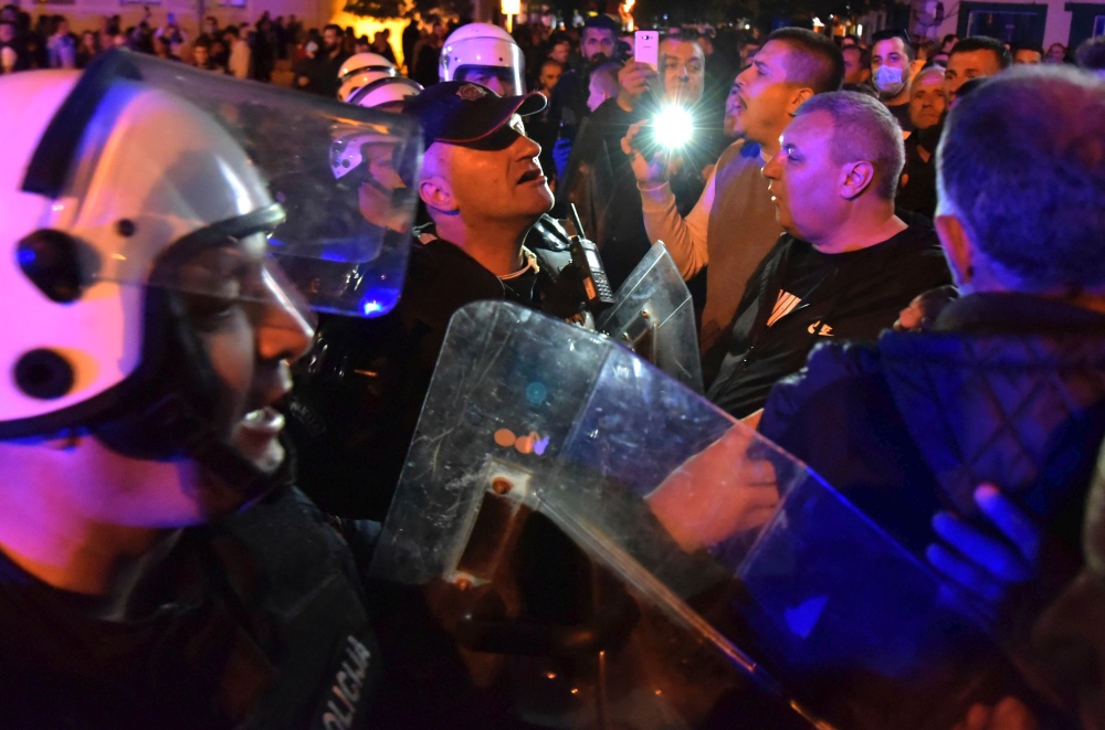 Montenegro protestors clash with police