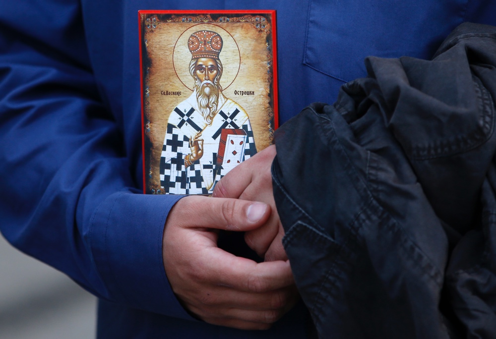 Serbian priests detention protest Montenegro