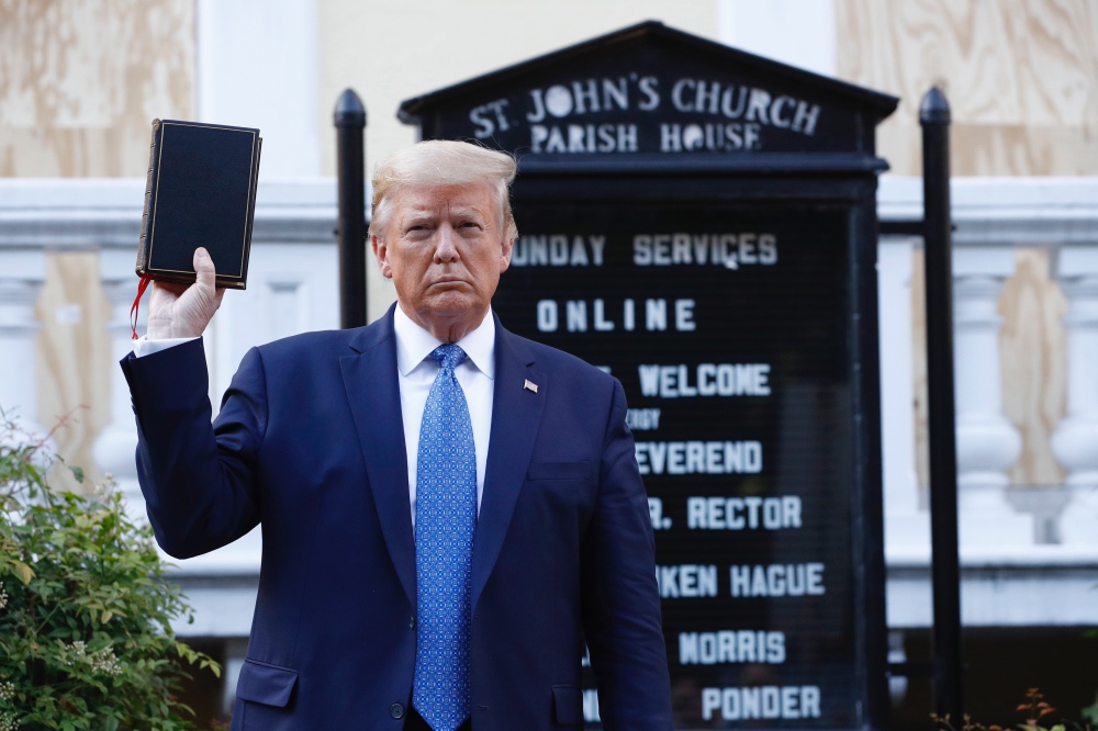 Donald Trump St Johns Church Bible