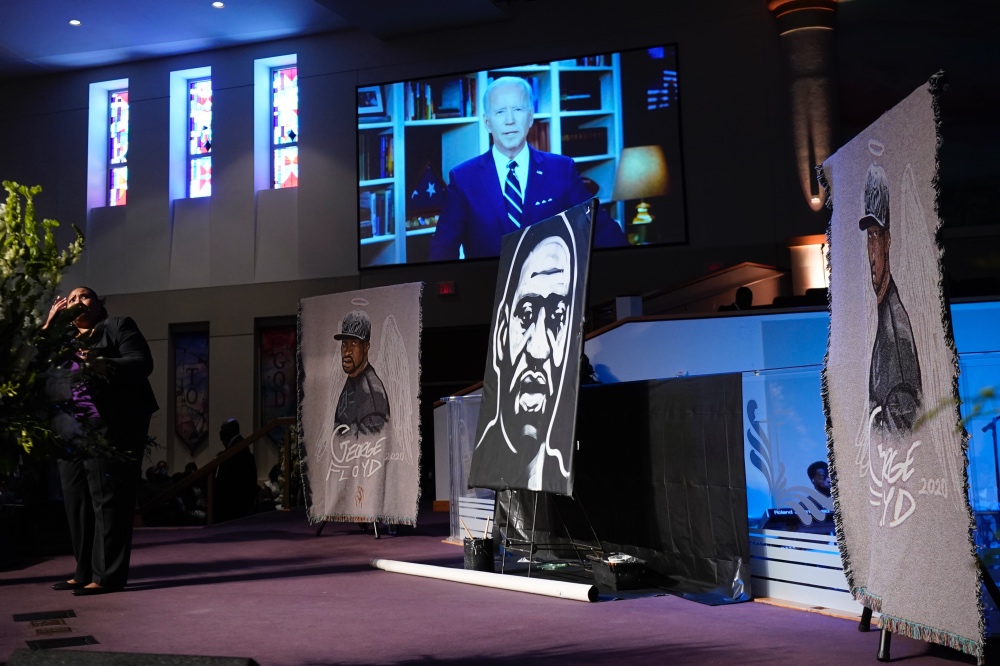 George Floyd funeral Joe Biden