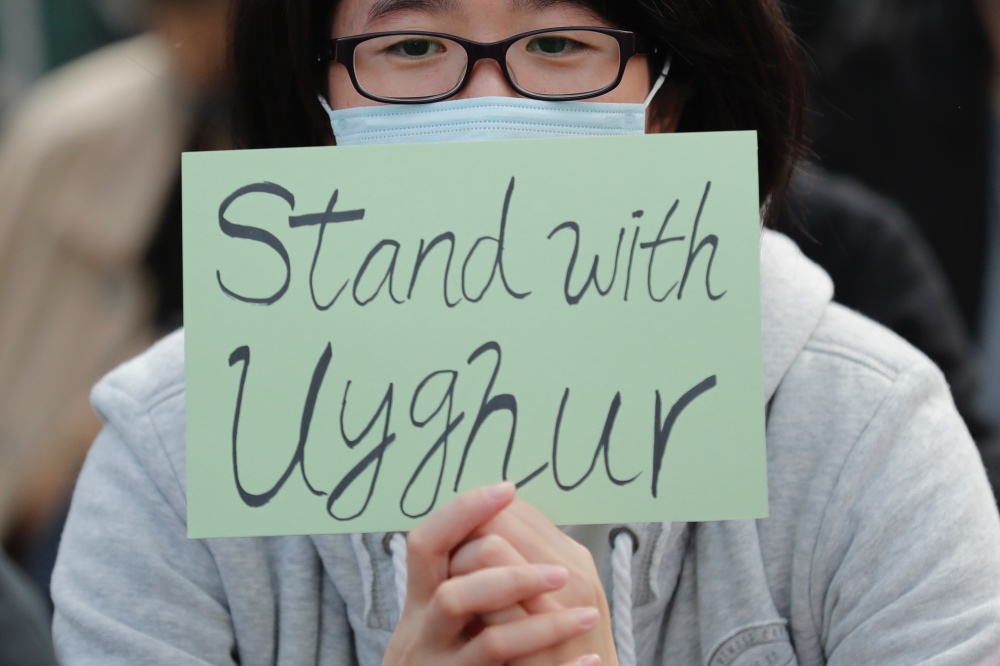 Uighurs protest Hong Kong 2019
