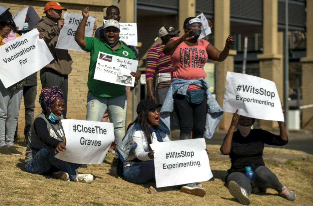 Coronavirus South Africa protest