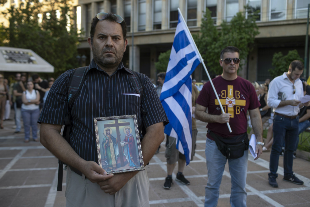 Hagia Sophia reopening Greek protest