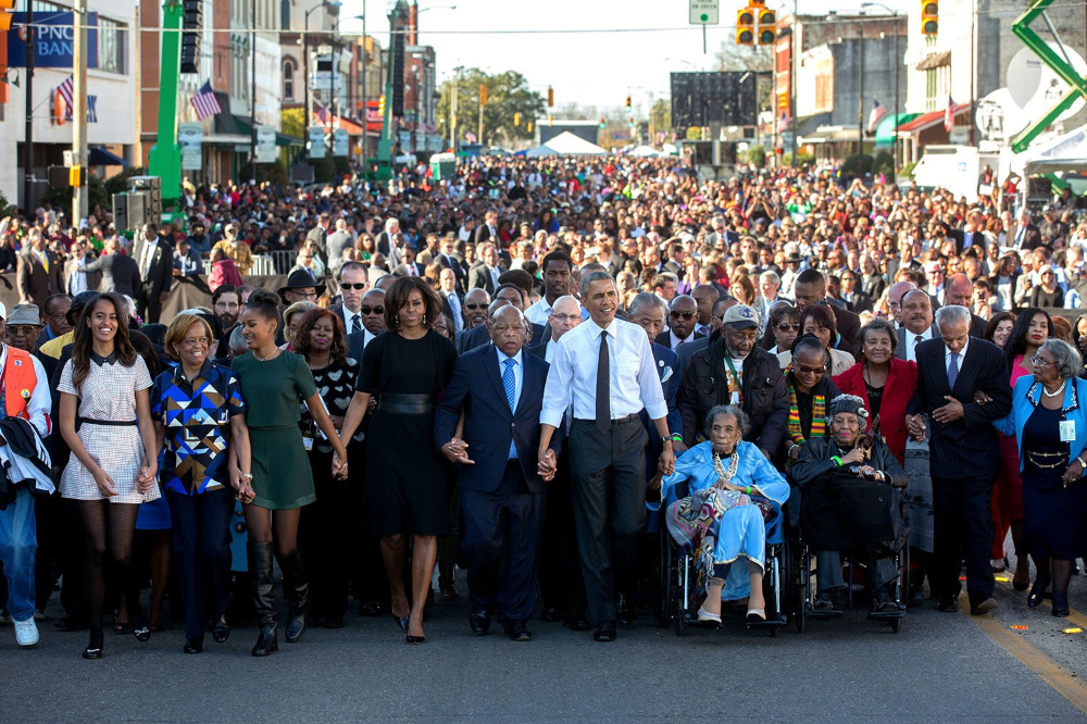 John Lewis Barack Obama march