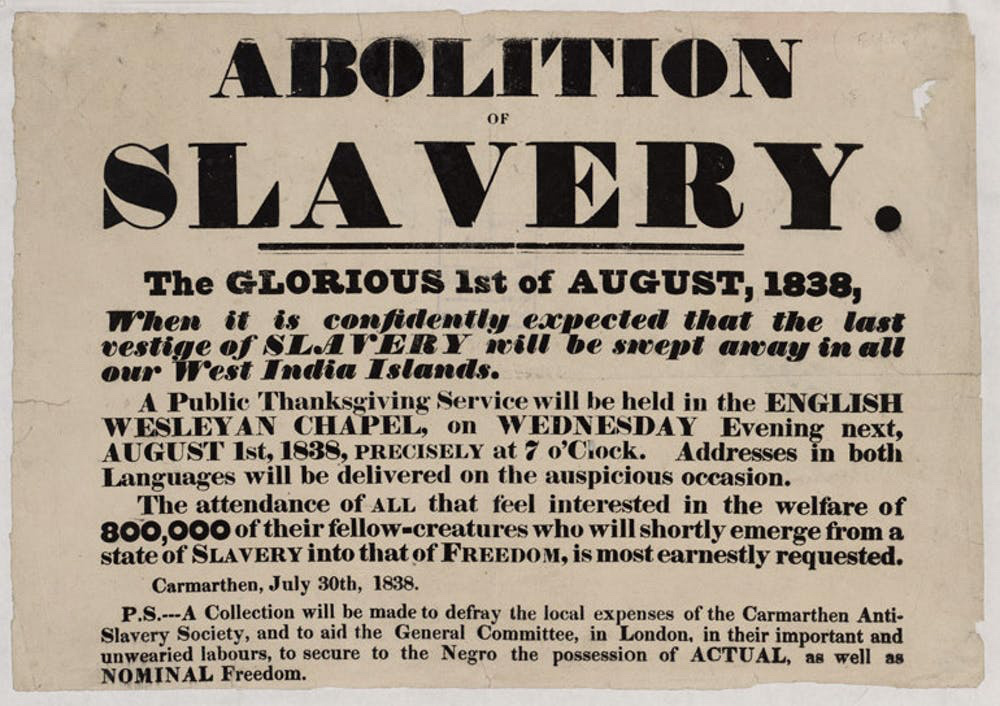 Slavery abolition poster