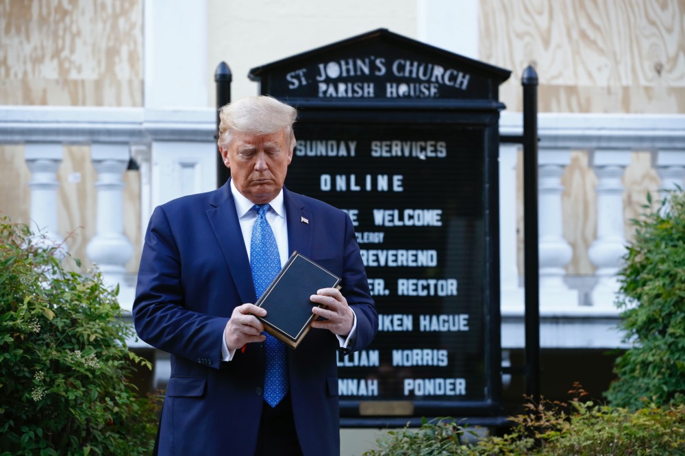 Trump and Bible St Johns