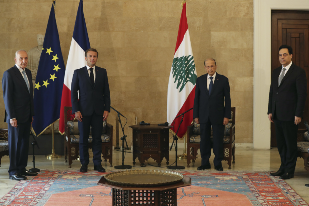 Beirut Macron and Aoun
