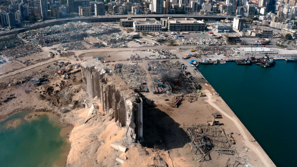Beirut blast aerial image