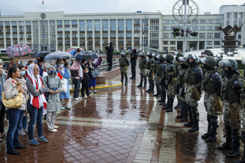 Belarus Minsk protests Independence Square