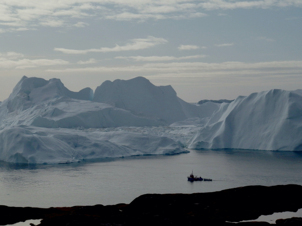 Greenland ice fjord