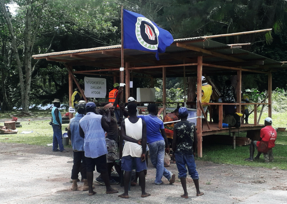 PNG Bougainville polling station