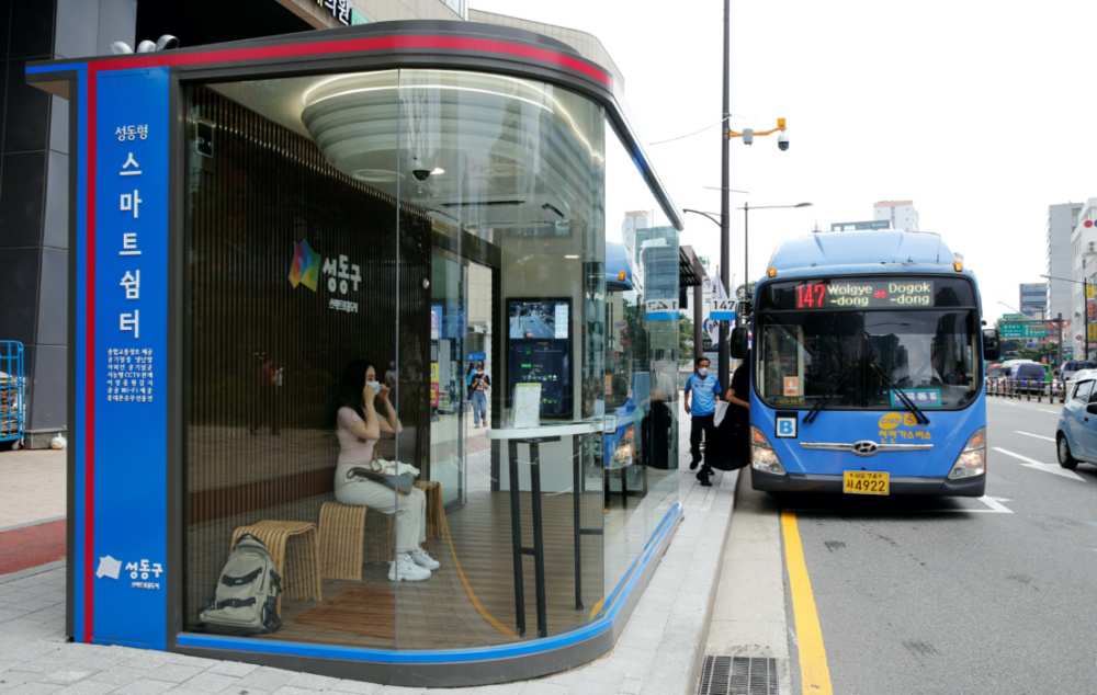 South Korea smart bus stops